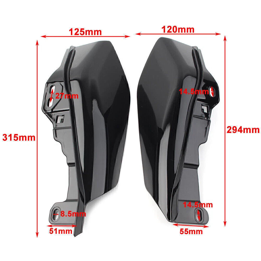 2X Mid-Frame Air Deflector Wind Heat Shield Trim for Harley Touring