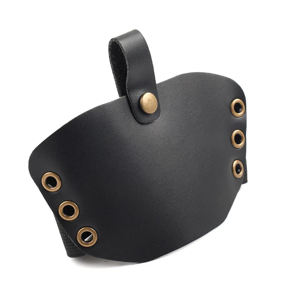 Leather Shifter Cover Boot Protector for Motorcycle - Black