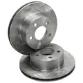 Front Drilled Slotted Rotors + Brake Pads for Jeep Wrangler TJ (1996 - 1999)