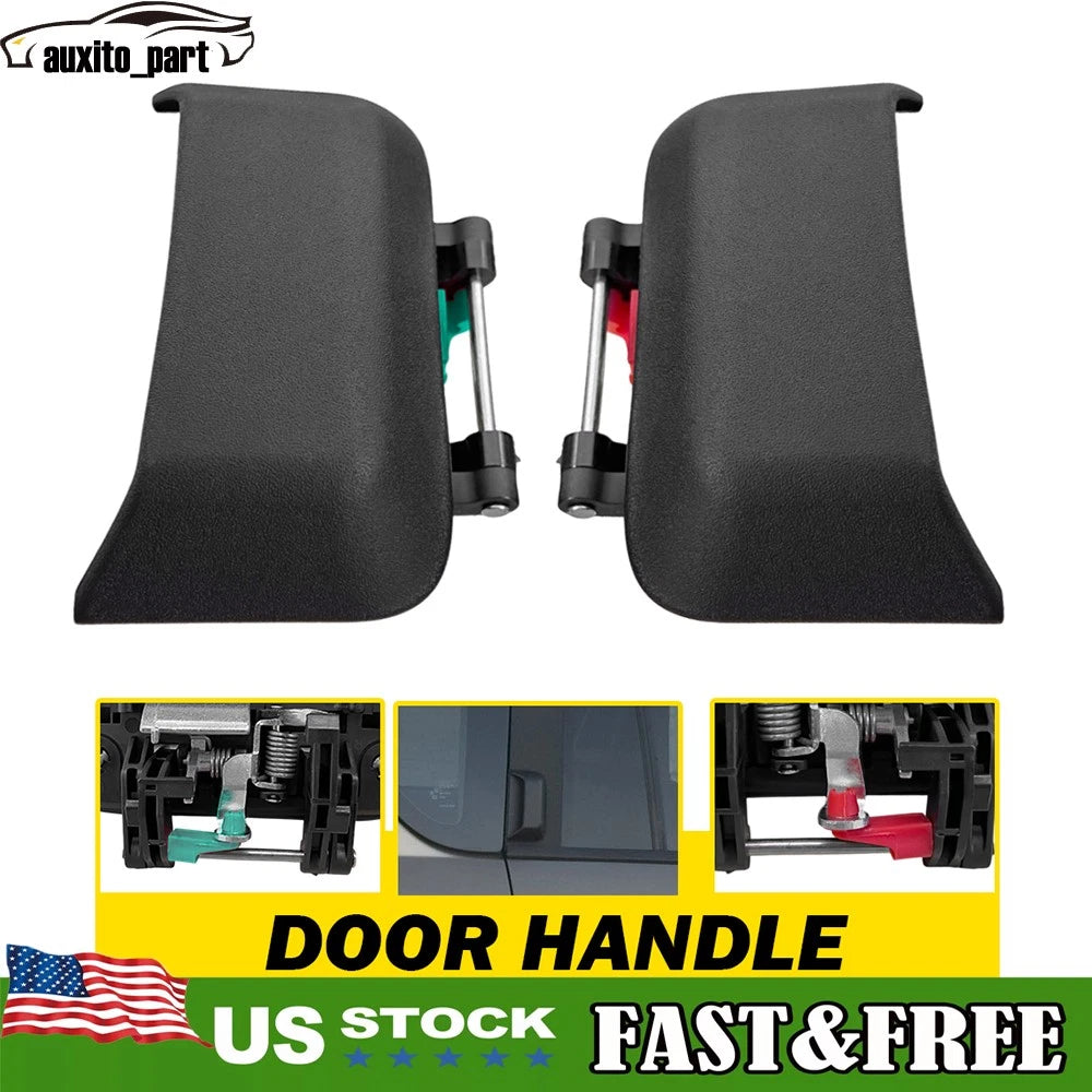 Set of 2 Outside Rear Black Door Handles for Jeep Compass (2007â2016)