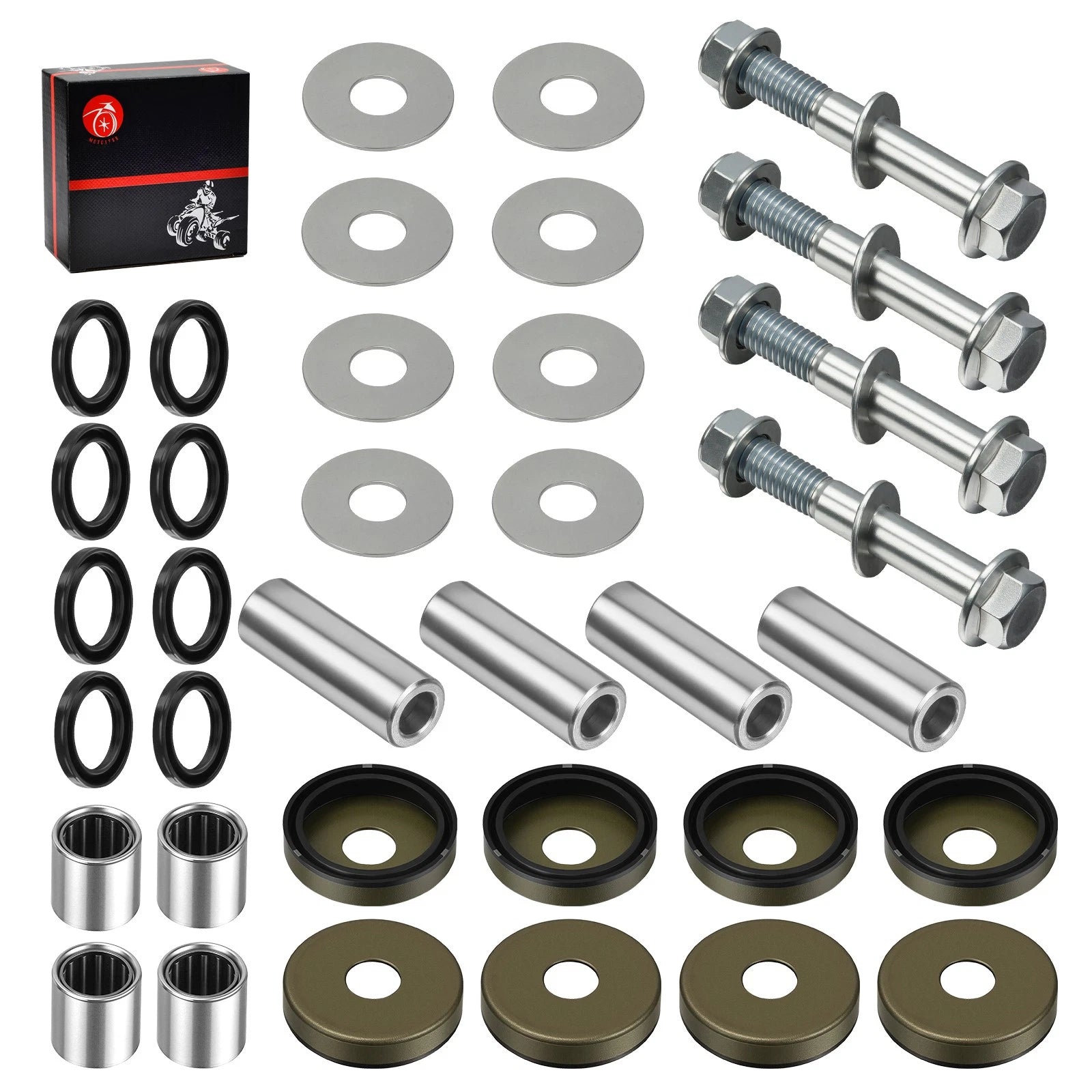 2X Lower Front A-Arm Bushing Bearing Bolts for Suzuki LTZ400 (2003–2014)