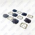 Set of 6 Carburetor Float Bowl Chambers with Gaskets for Johnson Evinrude (0433000, 766418)