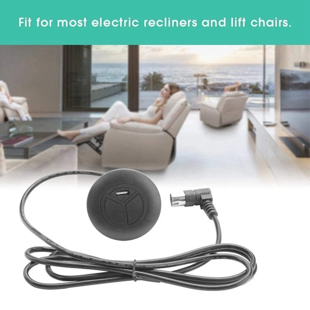 2 Button Hand Switch Remote for Electric Recliner Chair Sofa (Easy Setup)