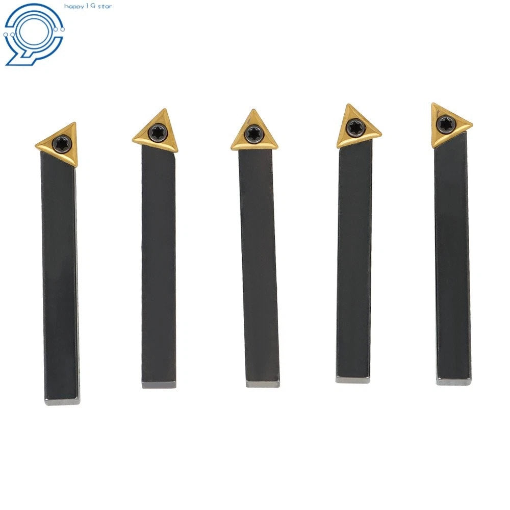5 Pack 1/4" Carbide Indexable Turning Tool Set for Lathe (Fits )