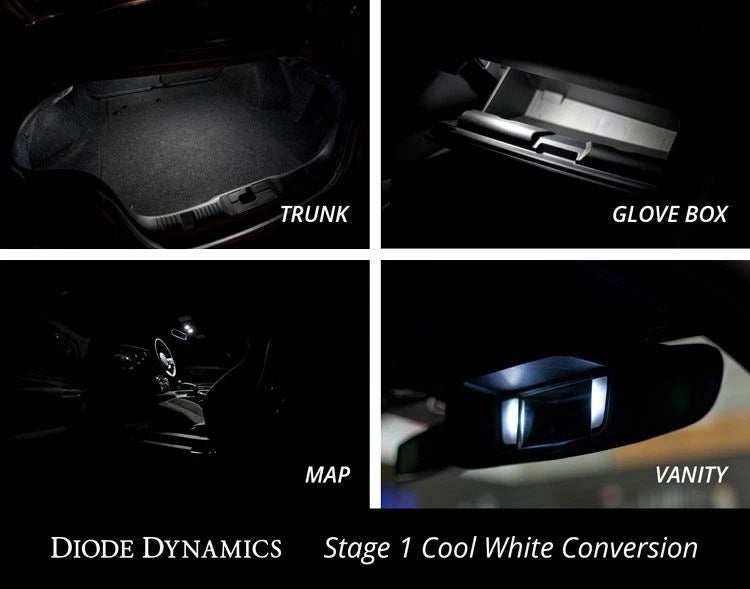 Interior White Stage 1 LED Kit for 2015-2017 Ford Mustang Vanity Lights