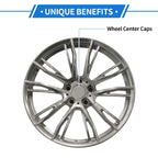 Set of 4 Wheel Hub Center Caps for Volkswagen Golf (2015–2021) 65mm Chrome