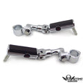 Chrome Gear Skull Footpeg Mount Kit for Defiance 1.25" Engine Guard (N/A)