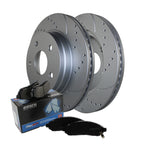 Front Brake Kit 336mm Drilled Disc Rotors & Akebono Pads for Dodge Ram 1500 (2002–2023)