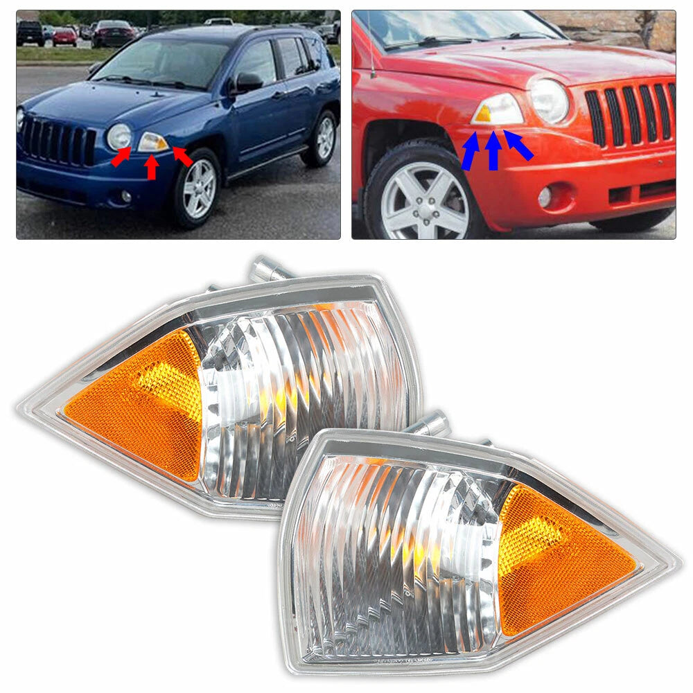Pair Marker Signal Blinker Lights for Jeep Compass (2007–2010)