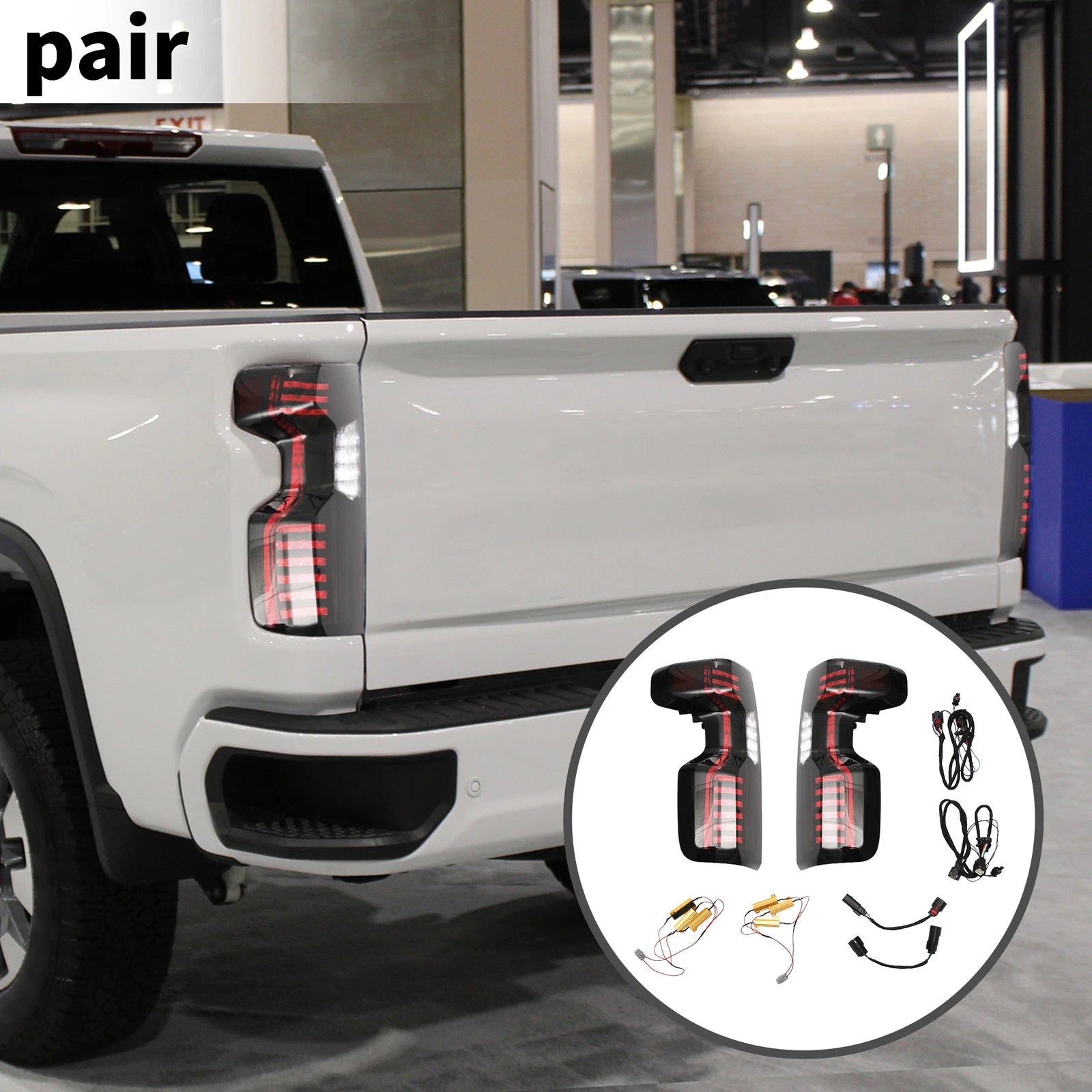 OLED Brake Tail Lights Assembly for Chevy Silverado 1500/2500HD/3500HD 