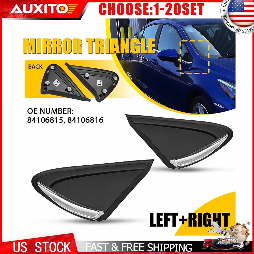 Set of 2 Corner Cover Pillar Trim for Chevy Cruze (2016–2019) Black