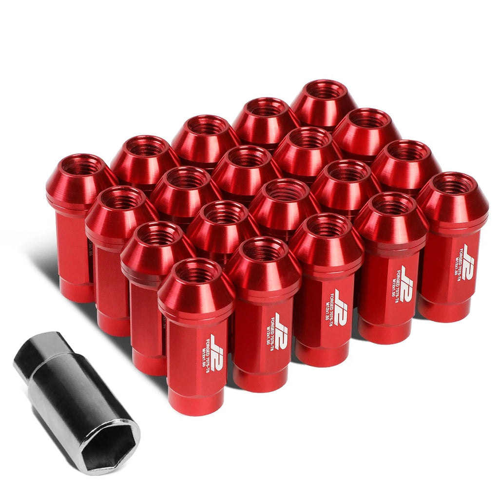 20Pcs Close-End Lug Nut Kit M12x1.5 for J2 (7075 Aluminum, Red)