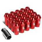20Pcs Close-End Lug Nut Kit M12x1.5 for J2 (7075 Aluminum, Red)
