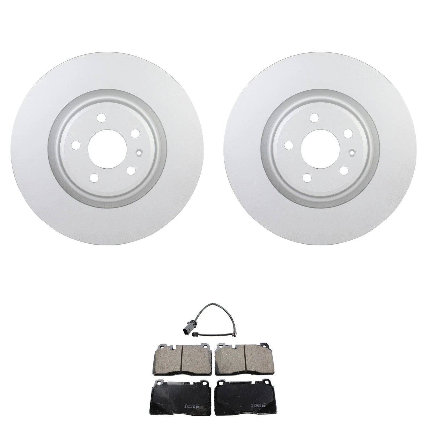 Set of 4 Bosch QuietCast Front Rotors & Akebono EURO Ceramic Pads for Audi Q5