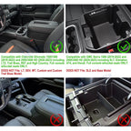 Center Console Armrest Box Divider Insert Compartment for Silverado (2014-2018)
