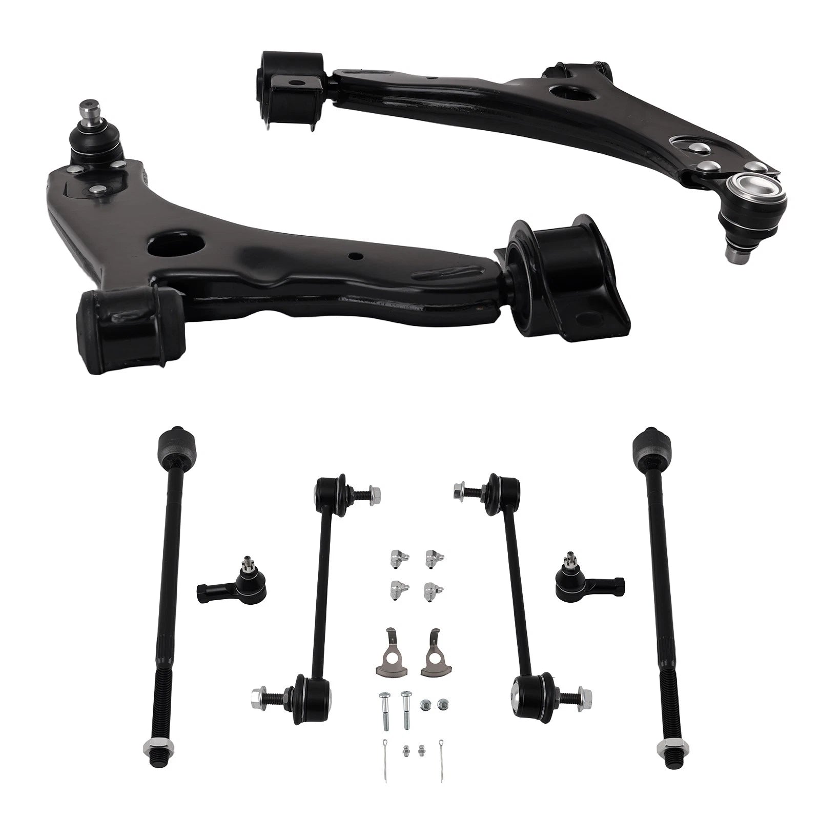 8pcs Front Lower Control Arms Tie Rods for Ford Focus (2006–2011)