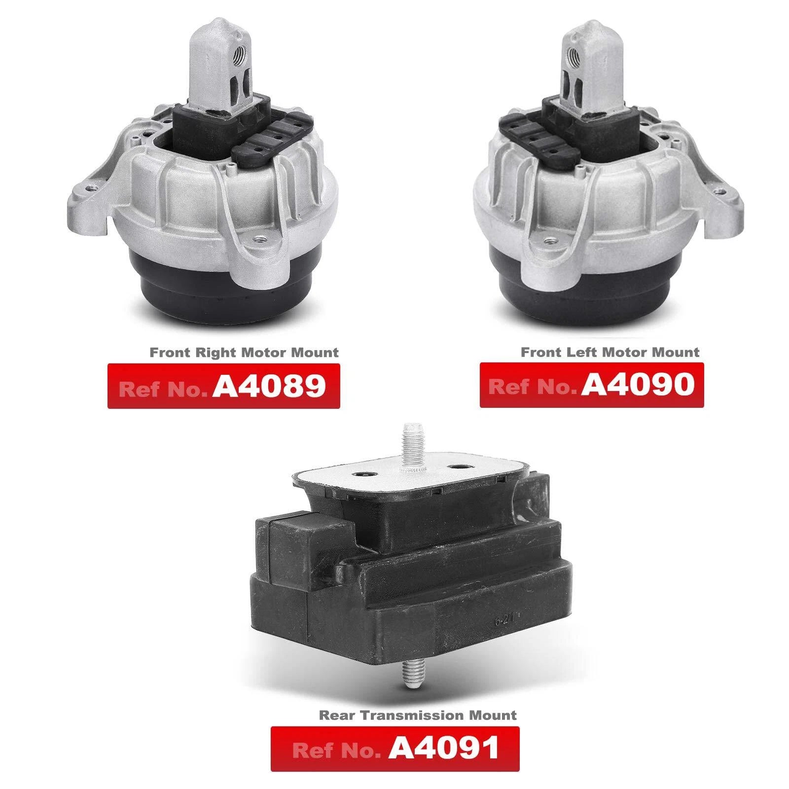 3X Engine & Transmission Mounts for BMW 535i (2011-2016)