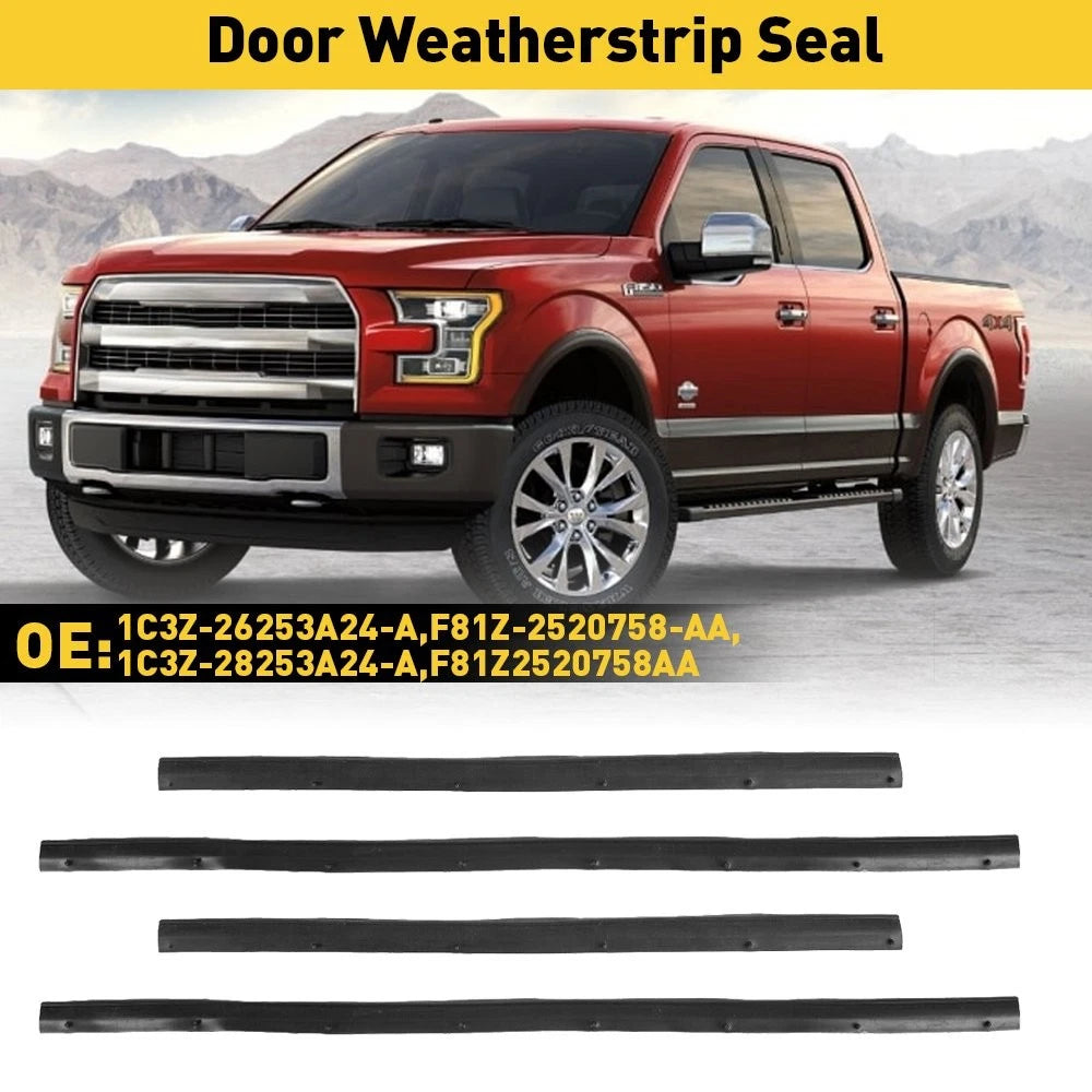 Set of 2 Rear Door Lower Weatherstrip Seals for Ford Super Duty (1999–2016)