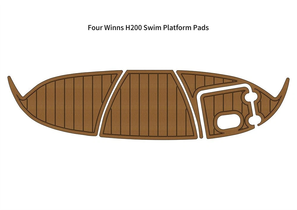 EVA Foam Faux Teak Deck Pad for Four Winns H200