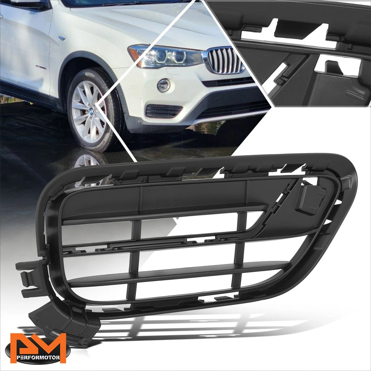Fog Light Bezel for BMW X3 (2015–2016) Right Side Black
