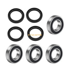 Set of 2 Front Wheel Bearings Seal for Kawasaki Mule 3000–4010