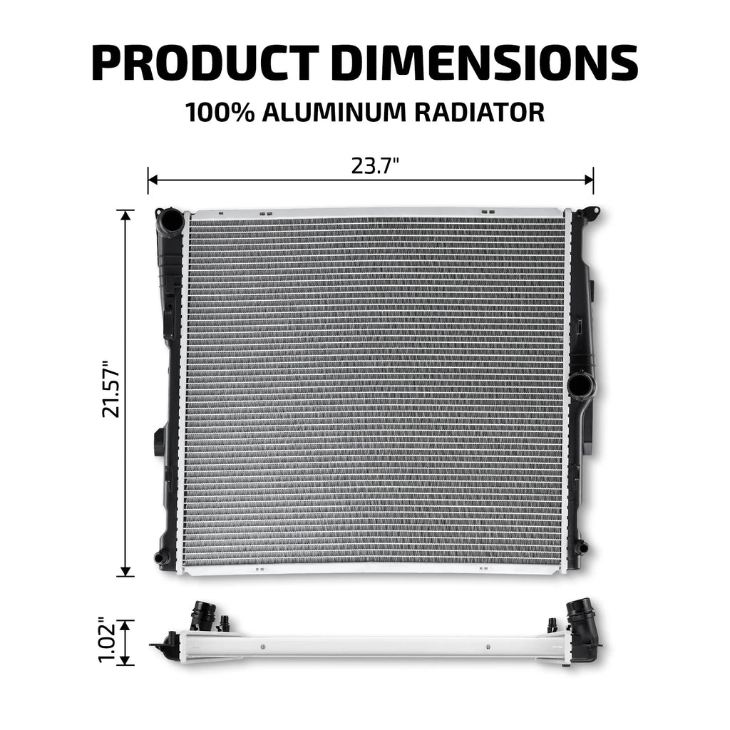 Replacement Aluminum Radiator for BMW X3 3.0L (2011–2012) 13371