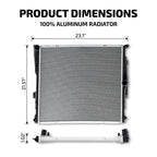 Replacement Aluminum Radiator for BMW X3 3.0L (2011–2012) 13371