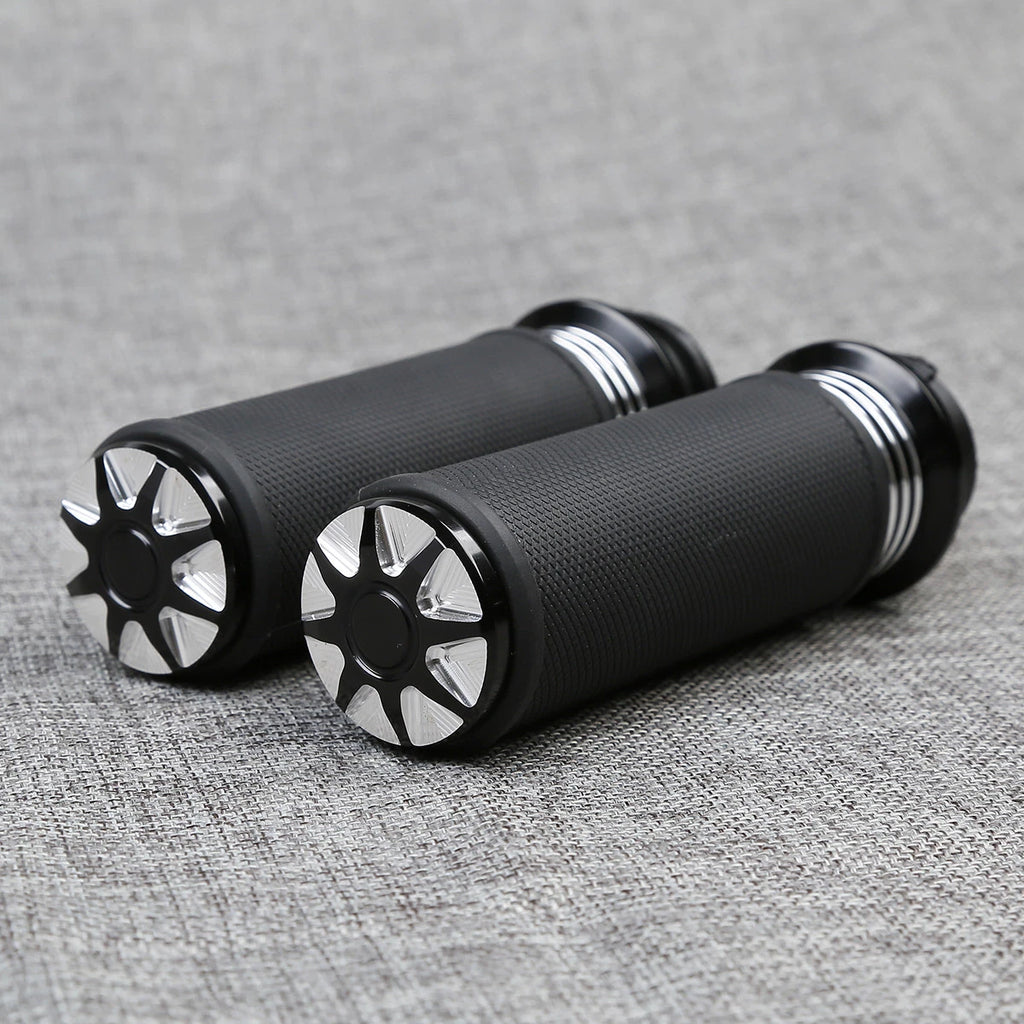 1'' Black CNC Handlebar Hand Grips for Harley Softail FLS FLST (1996–2015)