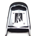 Chrome Flame Backrest Sissy Bar Pad for Suzuki Boulevard C90/VL1500 (2001–2009)
