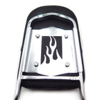 Chrome Flame Backrest Sissy Bar Pad for Suzuki Boulevard C90/VL1500 (2001–2009)