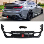 CMS Gloss Black Rear Diffuser with LED Light for BMW 3 Series G20 (2019–2022)