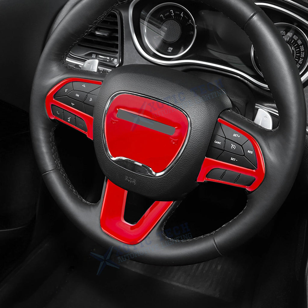 Sporty Racing Red Interior Trim Cover Decor for Dodge Challenger (2015-Up)