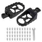 Black CNC Wide Fat Foot Pegs for Harley Dyna Sportster Fatboy