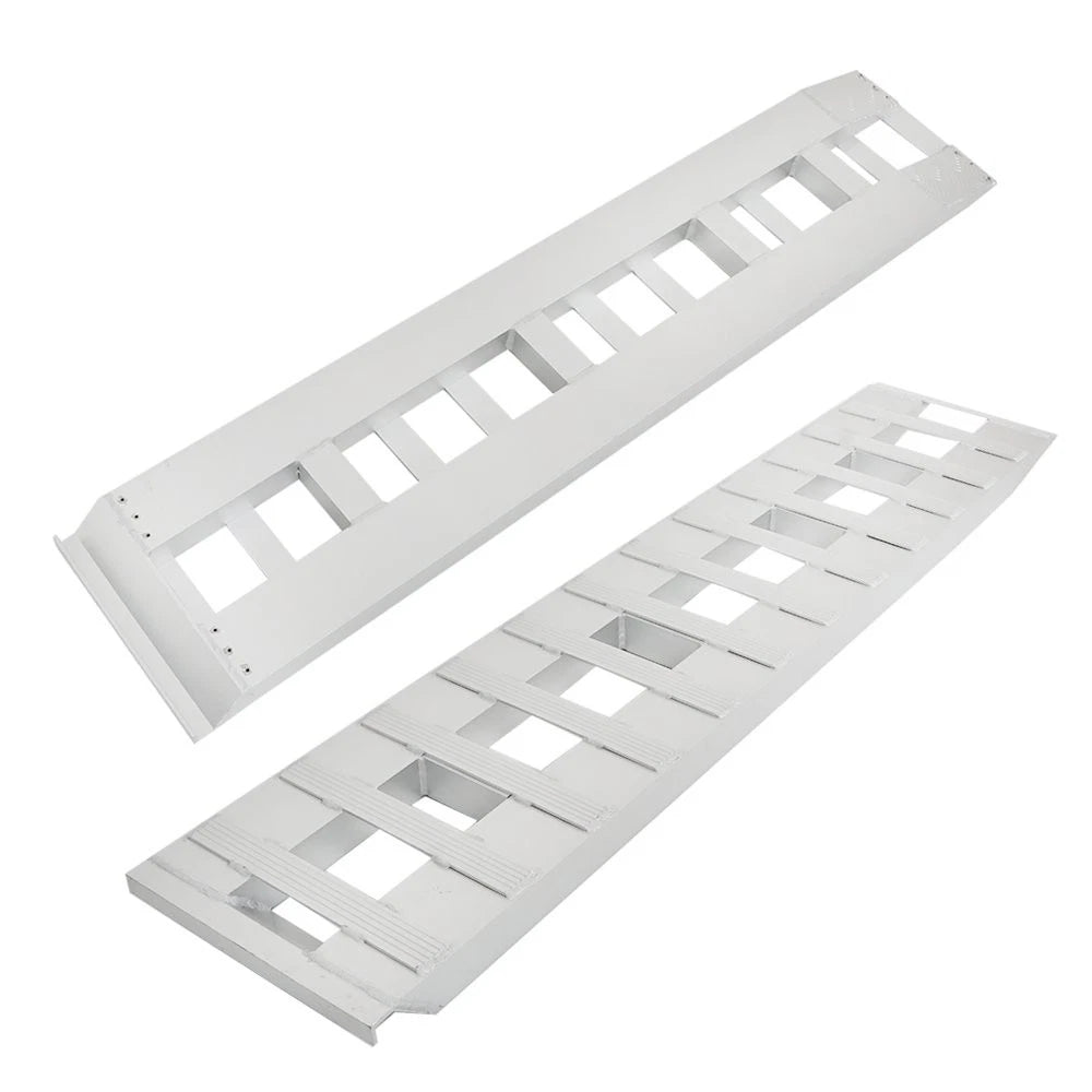 2X 72" x 14" Aluminum Car Trailer Ramps Hook End 6500Lbs Capacity