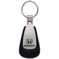 Black Leather Teardrop Keychain - Officially Licensed for Honda