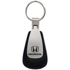 Black Leather Teardrop Keychain - Officially Licensed for Honda