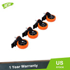 Set of 4 Caster Wheels with Brake for Universal Use (4")