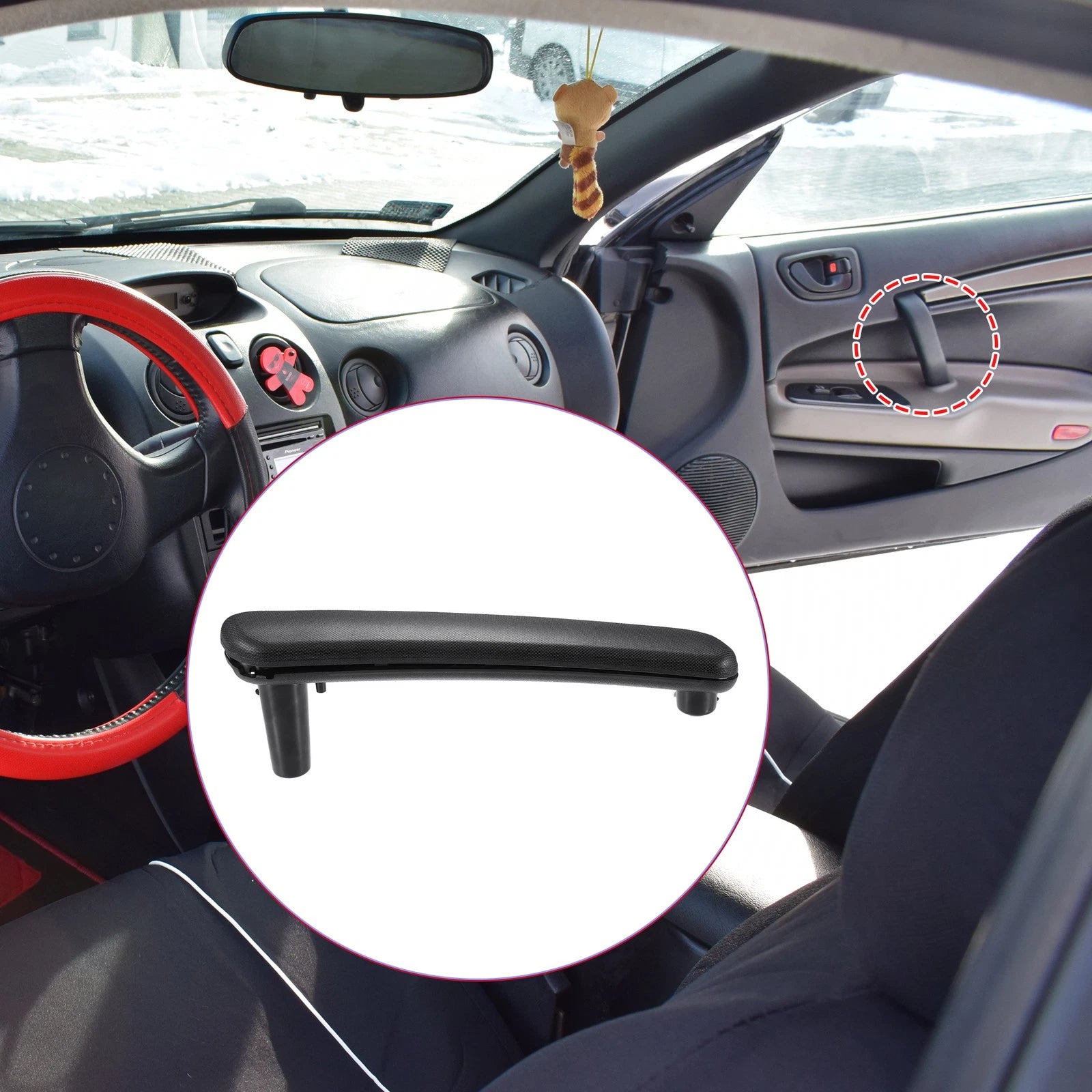 Right Side Door Pull Handle for Mitsubishi Eclipse (2006–2012) Black