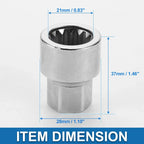 Wheel Lock Lugnut 3/4" Anti-theft Key Socket for Porsche
