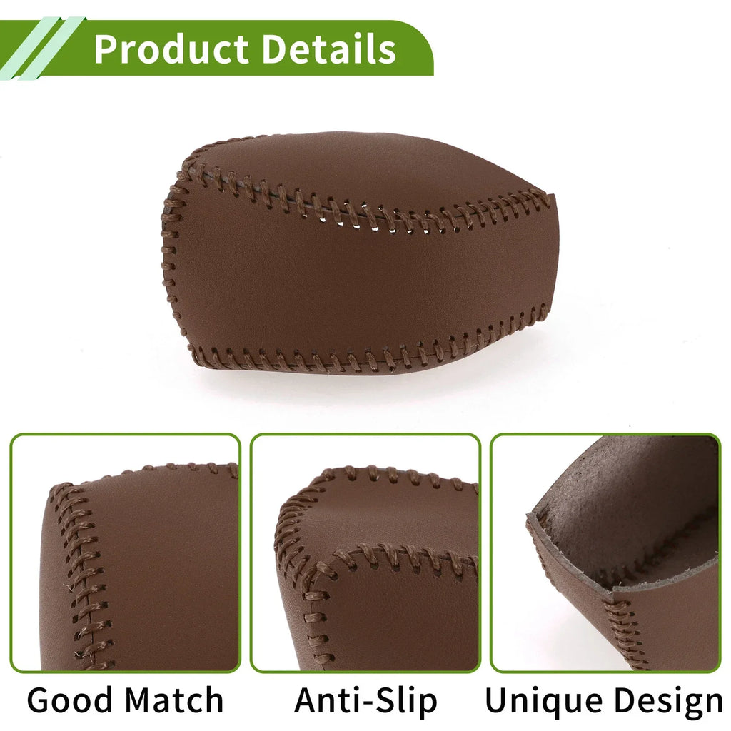 Car Gear Shift Knob Cover for Lexus RX350 2023-2024 Brown Faux Leather