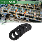 Set of 5 Oil Seals NBR Rubber 38x62x10mm for High Pressure