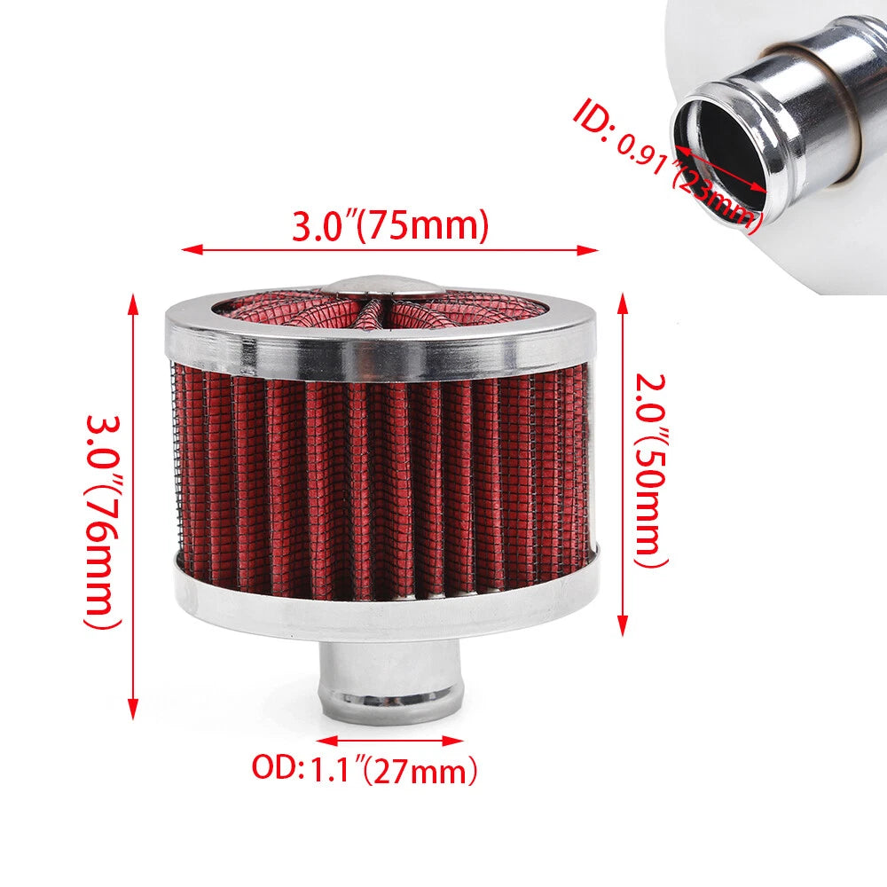 2X Push In Valve Cover Baffle Breather Vent Filter for