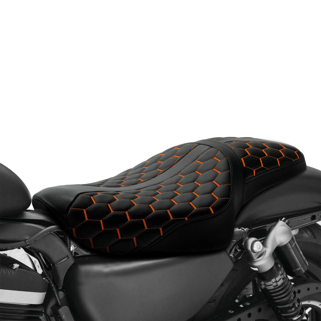 Rider Driver Passenger Seat for Harley Sportster XL 883 1200 48 72 (2004–Up)