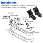 2Pcs Front Bumper Mounting Kit for Toyota Pickup (1989–1995) 52145-89102 90540-08018