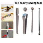 5 Pcs Stainless Steel Tile Seam Tool Kit for Grout Joint Finishing
