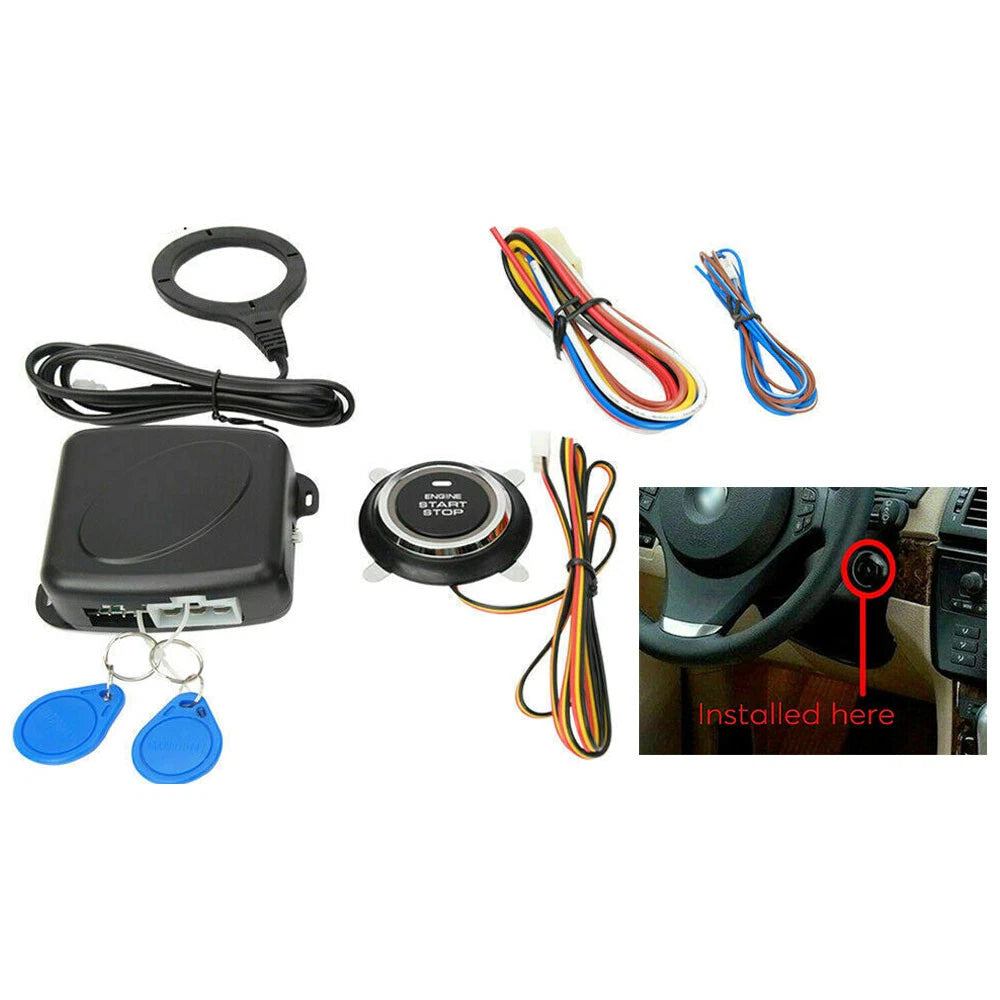 Keyless Entry Ignition Switch Kit for Car (12V RFID)