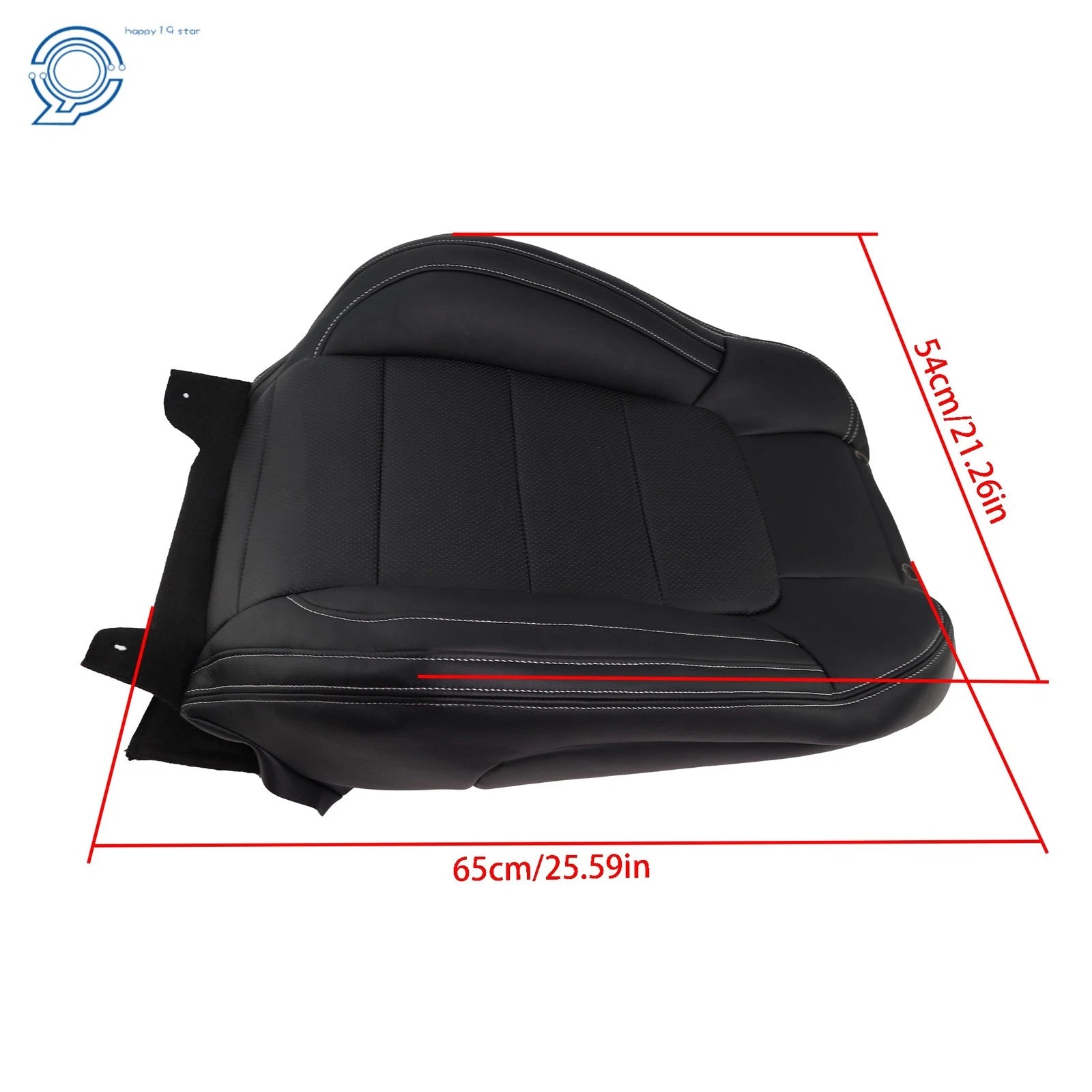 Front Passenger Back Seat Cover for Ford Mustang (2015–2023) Perforated Black