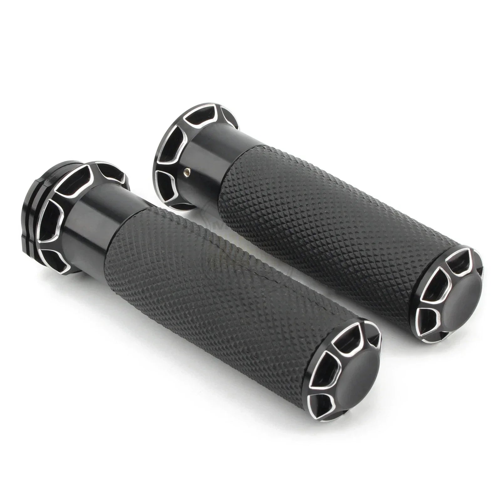 25mm Black Handlebar Grips for Harley Sportster, Dyna, Softail, Fatboy