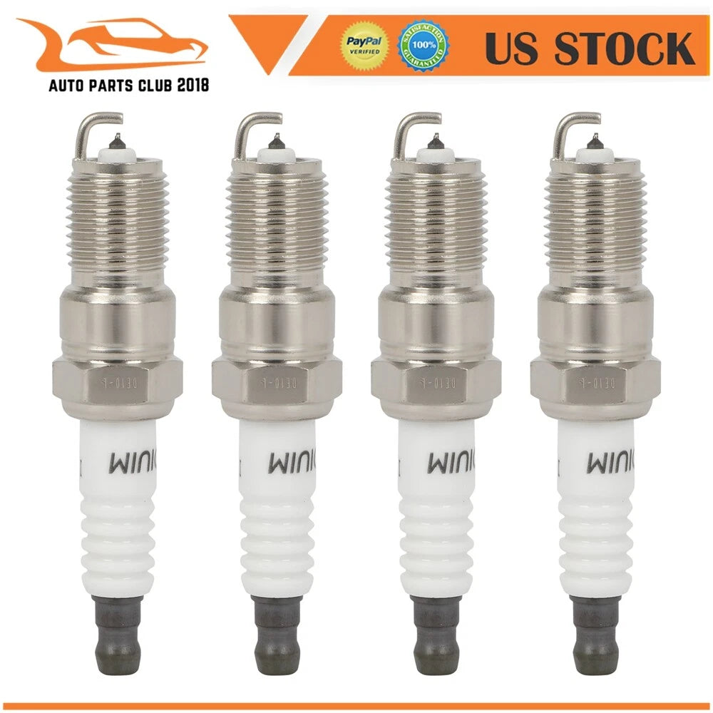Set of 4 Iridium Spark Plugs for Chevy Malibu, Ford Transit Connect, Pontiac Sunfire