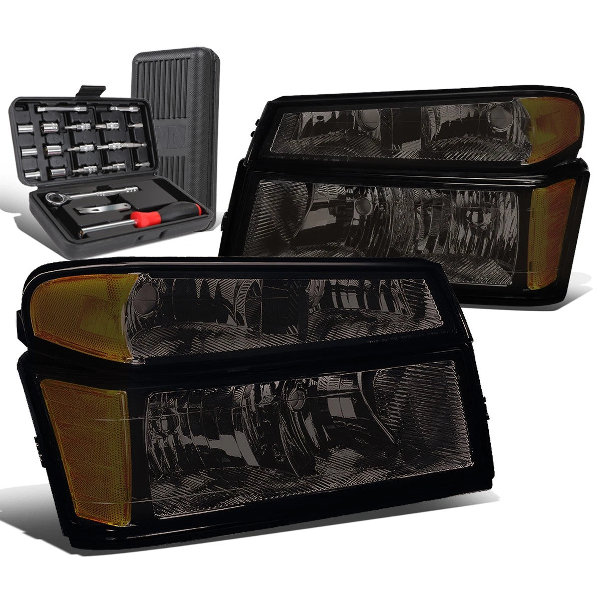 Smoked/Amber Side Headlight Bumper Lamps for Colorado Canyon (2004–2012)